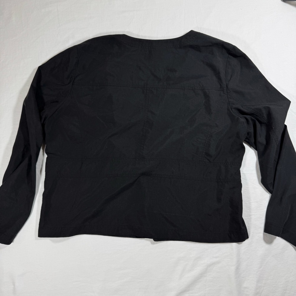 Eileen Fisher Lyocell Cardigan Crop Tencel Black Jacket‎ Size Large - Picture 5 of 7